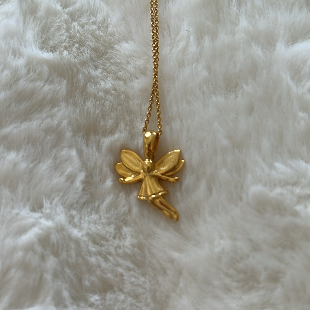 Disney Tinkerbell gold necklace
